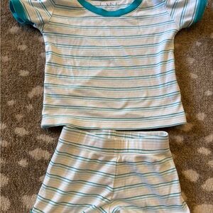 Cozy Striped Blue and White Kids Pajama Set
